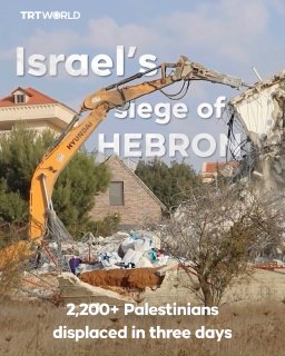 יותר מ-2,200 פלסטינים נאלצו לעזוב את בתיהם מאז פתחה ישראל במצור על חברון, בגדה המערבית הכבושה, ב-23 באוקטוב…