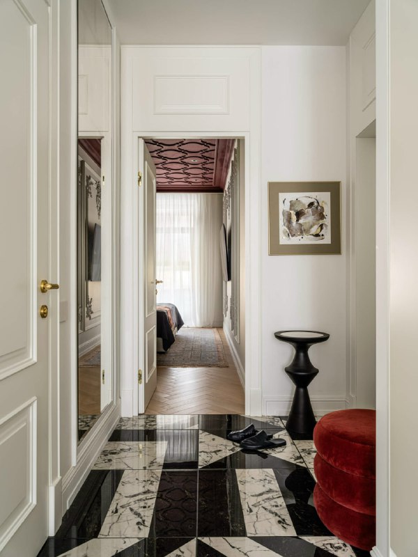 Яркая спальня и эффектная гостиная-детская необычный интерьер 66 кв.м. - изображение 5 - яркая, спальня, эффектная