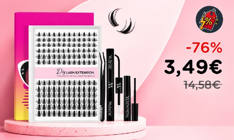 Risparmia con il Set 144 Extension Ciglia a soli 3,49€!