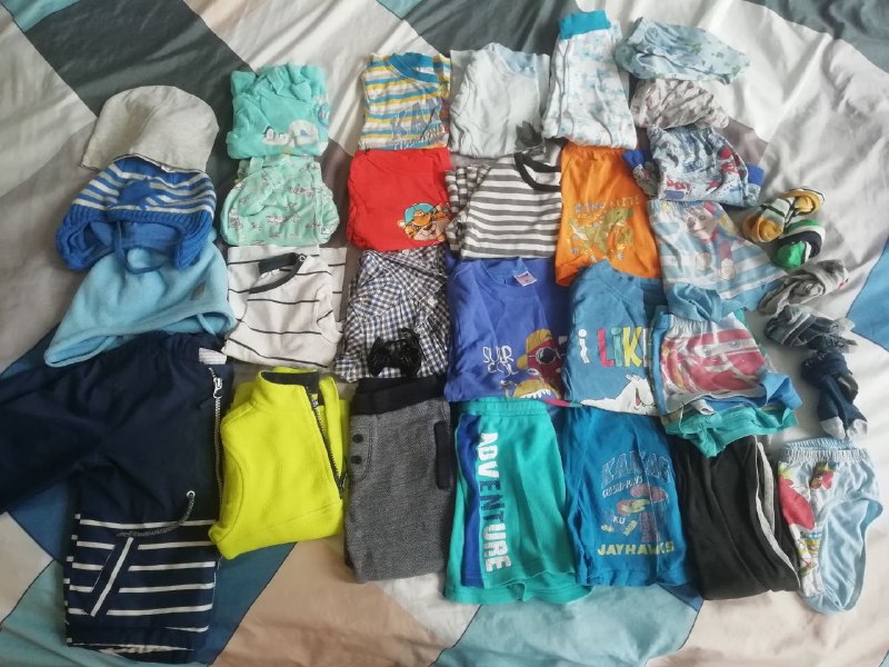 Детские вещи, на мальчика, от года до 3х. Отдам одним пакетом. — фото 1