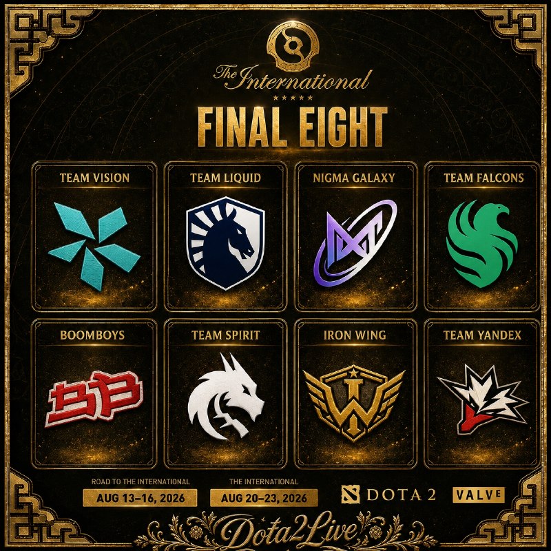 Dota2 Live: 8 تیم برتر تی ای 15🔥🔥🔥🌟تیم ویژن🌟تیم لیکویید🌟نیگما گلکسی🌟تیم فالکونز🌟بوم بویز🌟تیم اسپریت🌟ایرون وینگ🌟تیم یاندکس#TI15✅دوتا2
