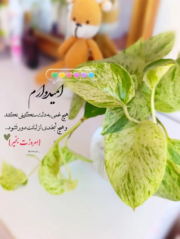 𖣘𖣘 سماع 𖣘𖣘: دعای امروزم برای تو رفیق..💐آرزو میکنم هیچ غمی تو دلت سنگینی نکند و هیچ لبخندی از لبانت دور نشود...:)امروزت پر از اتفاقای