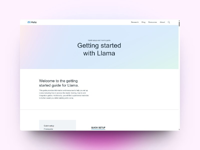 Meta 发布的关于 Llama 入门指南也是个好东西啊，里面包括了想要使用和训练Llama的所有内容，包括模型的微调、量化、提示工程、推理和测试一整个链路