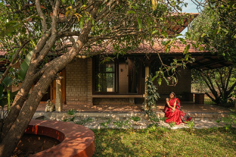 The Saffron Verandah House HabitArt Architecture Studio Chembarasanapalli, India Houses Year 2025 - изображение 5 - saffron, verandah, house