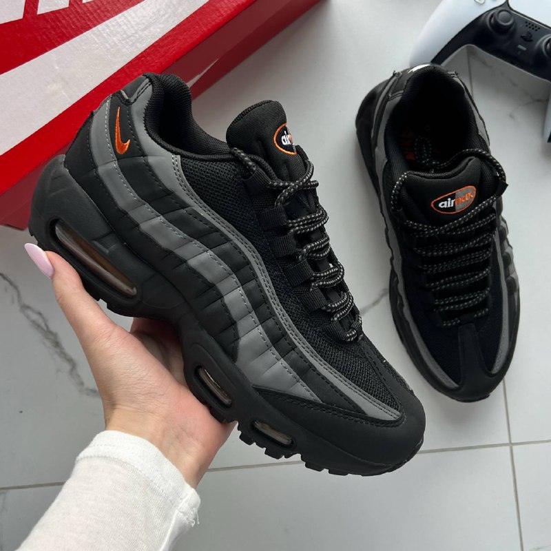 Nike Nike Air Max 95 Black Orange Grey, фото 2