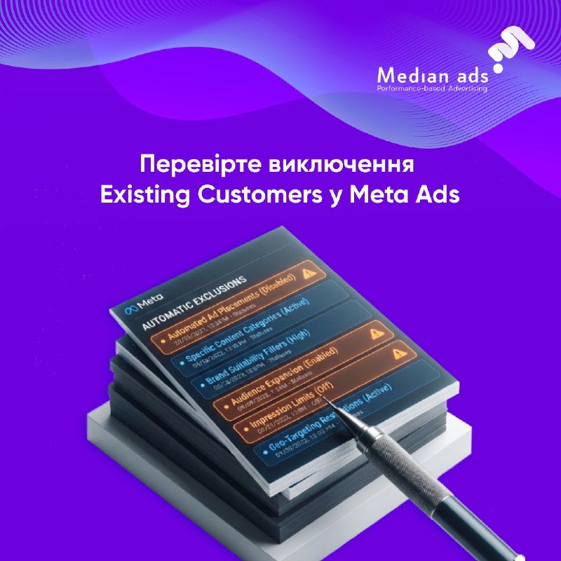 ⚠️ У Meta є нюанс із Customer Lifecycle Strategy, який легко пропустити.🔎 Якщо обрати Acquire New Customers, Meta автоматично додає Custom Audiences до списку аудиторій, які потрібно виключити як existing customers.👁 Де варто бути уважними: автоматично сфо
