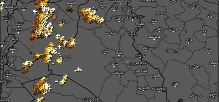 ⛈️سحب رعدية ضخمة تدخل العراق