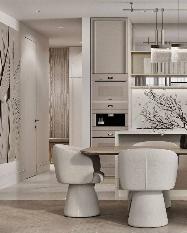 Красивая кухня-гостиная в стиле современная классика. Спальню из этого проекта можно посмотреть у нас в Инстаграм. Дизайнер Студия Marso - изображение 5 - красивая, кухня, гостиная