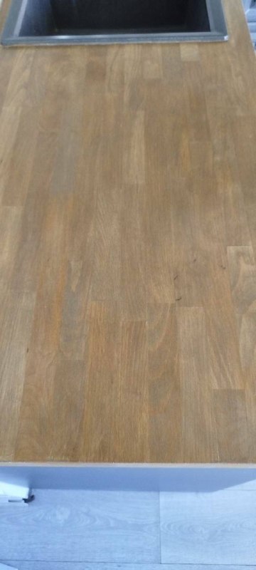 Хочу показать нашу деревянную столешницу на кухне, которую я сама отреставрировала. Покупали её лет 6 назад в Лемана Про, несколько раз покрывали м... - изображение 9 - деревянную, лемана, про