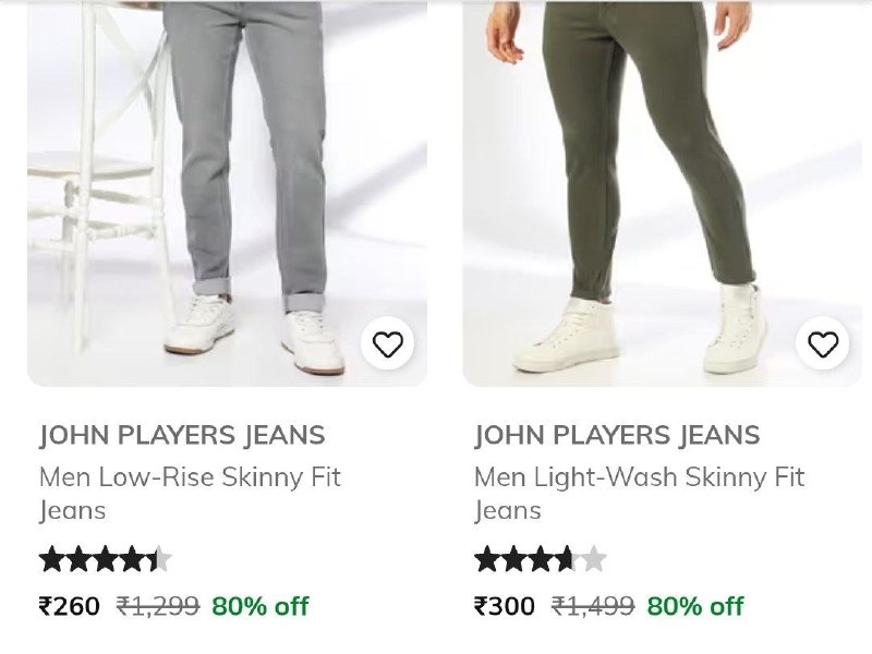 GrabMeDeals - India's Best Loot Deals & Offers: AJIO : Men's Branded Jeans Start @260Master Link : https://ajiio.in/a76SEXFLee Cooper : https://ajiio.in/8d4K8RsJack & J