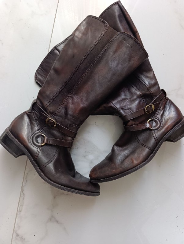 Сапоги кожаные — фото 1