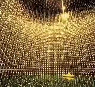 The "golden chamber" buried under Mount Ikeno in Japan is the Super-Kamiokande (Super-K) neutrino detector.