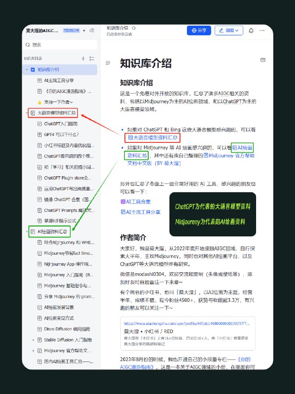 大家好，最近一两个月，我陆续收集和整理了一些资料，搭建了一个飞书知识库