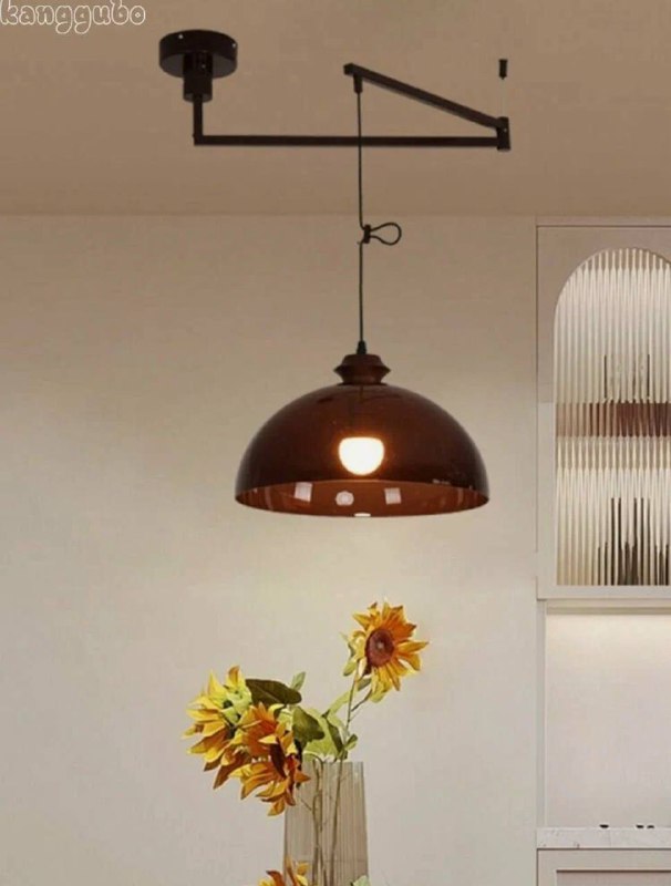 Передвижная люстра с поворотным рычагом. Знали о существовании такой? А что удобно - переставил стол в другое место, и не паришься, как светильник ... - изображение 4 - передвижная, люстра, поворотным