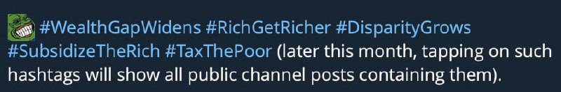 ⚡ Hashtag Search on Telegram: New Way to Get Free FollowersPavel Durov announced on his channel that soon, Telegram will have a global hashtag search. Currently, you can only search hashtags within one channel.🔥 This new feature could help public channels get more free subscribers.❗Organic traffic on Telegram is not as developed as on YouTube or Instagram. But the good news is that lately, Pavel Durov has been adding more and more ways to increase organic traffic!#telegram #telegram_promotion #telegram_monetization