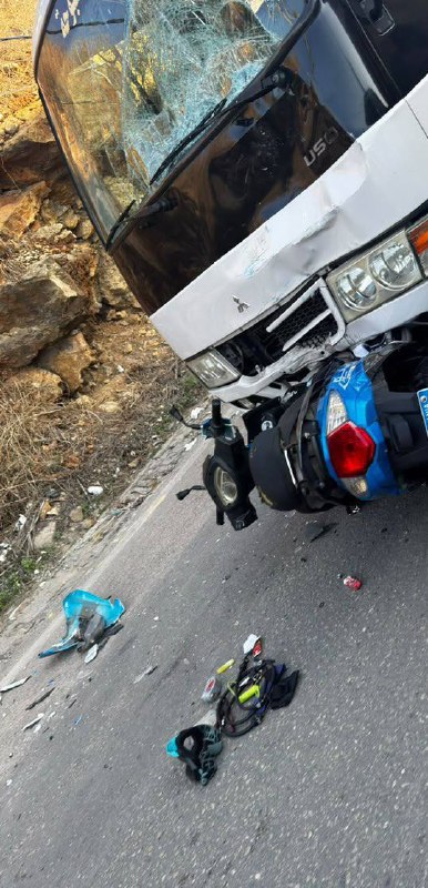 מותו של חייל בצבא לבנון כתוצאה מתאונה בין אוטובוס לאופניים בצומת אל-ג'חילייה (יעזה)
