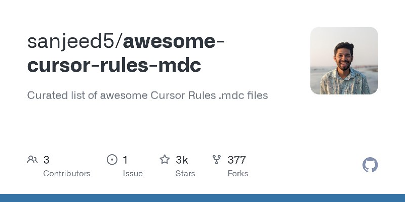 GitHub - sanjeed5/awesome-cursor-rules-mdc: Curated list of awesome Cursor Rules .mdc files