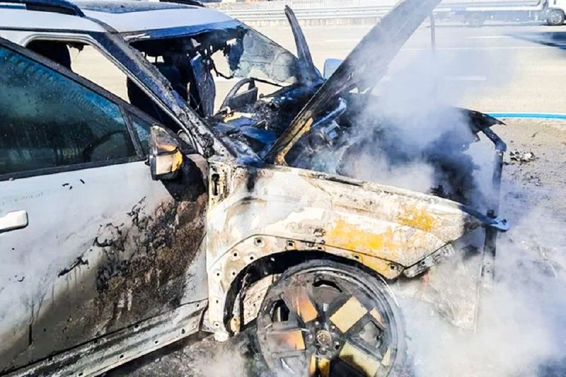 Предсерийный Hyundai Santa Fe сгорел во время дорожных испытаний 3