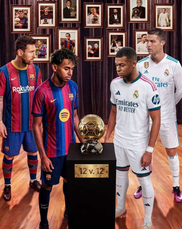 1 2 𝐁𝐀𝐋𝐋𝐎𝐍𝐒 𝐃'𝐎𝐑 1 2 𝐁𝒐𝐋𝐁𝒐𝐋𝐋 𝐃'𝐎𝐑 גם לברצלונה וגם לריאל מדריד היו 1 2 זוכים בכדור הזהב…