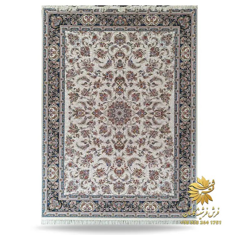 فرش فرشینه کاشان: فرش افشان کرم سرمه ای 1200 شانه طرح بهشت♦️ خرید مستقیم از تولیدی ♦️فرش فرشینه کاشان#1200_شانه✅جنس خاب #اکریلیک✅نوع خاب #