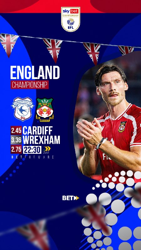 نمایندگان بت فوروارد: ⚽ کاردیف سیتی – رکسهام🏆 چمپیونشیپ انگلیس 🏴🕔 امشب ساعت ۲۲:۳۰🎲 با بیش از ۳۵۰ نوع آپشن پیش‌بینی 👆 ضرایب شگفت‌انگیز📝 حقایق م