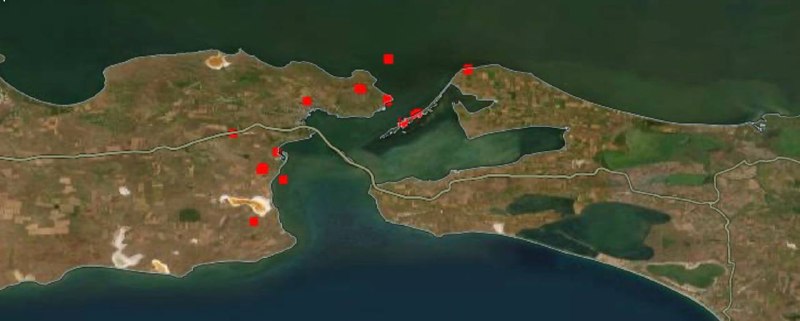 Multiple fires were recorded across occupied Crimea overnight.
