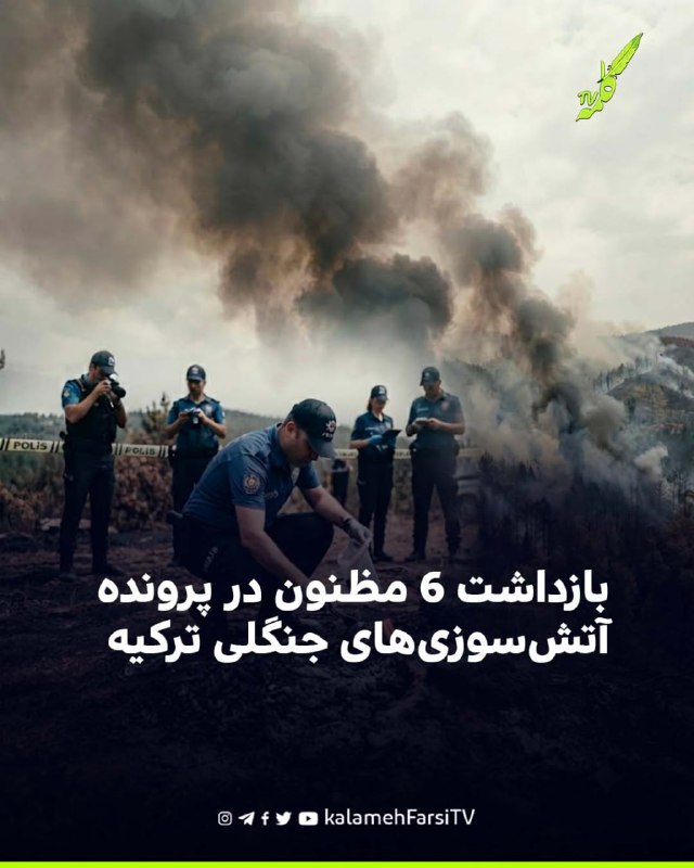 بازداشت ۶ مظنون در پرونده آتش‌سوزی‌های جنگلی ترکیه