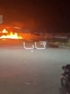 🇮🇶 עוד תמונה של פיצוץ ושריפה מאסיבית במחסנים ומכלים של שדה הנפט ג'מבור במחוז כירכוכ הממוקם בצפון עיראק.