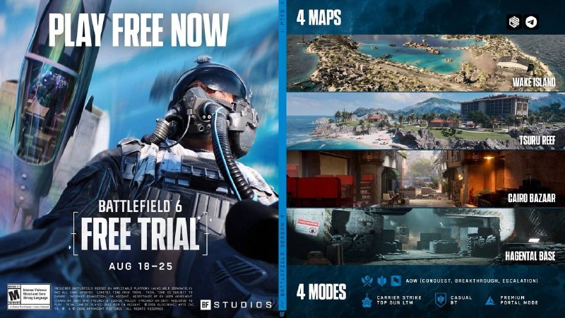 نصب بازی|فروش کنسول|فروش بازی و اکانت قانونی|اخبار بازی|تکنوشاپ: 📢 بخش Multiplayer بازی Battlefield 6 از امروز به مدت یک هفته رایگان در دسترس خواهد بود