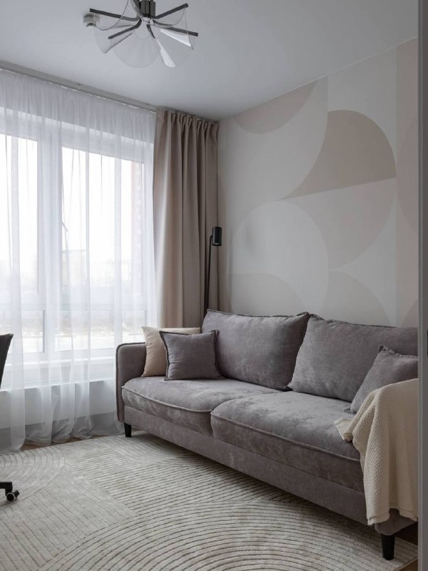 Уютная светлая квартира 50 кв.м Этот интерьер сочетает в себе максимум света и комфорта. Основу оформляет светлая цветовая палитра нежные оттенки б... - изображение 4 - светлая, уютная, квартира