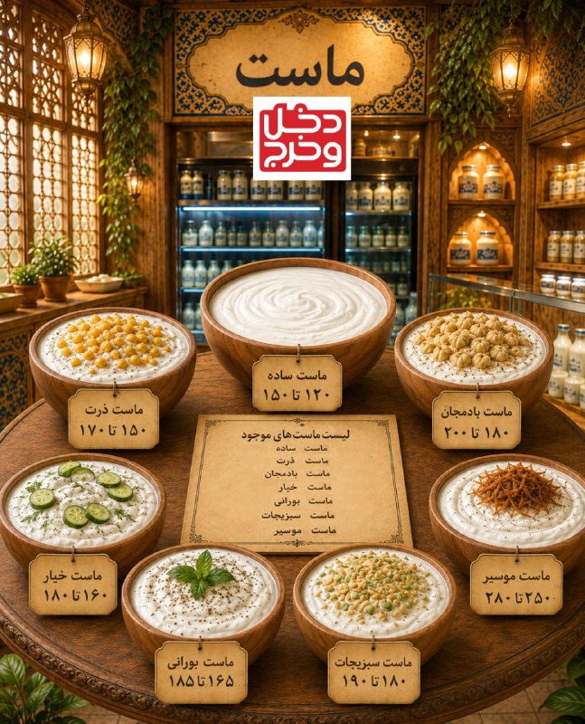 دخل و خرج: 🔸 قیمت انواع ماست (نیم کیلو) در مشهد چند ؟ #خراسان_قیمتآخرین قیمت ها و اخبار بازار 👇@dakhlvaakharj