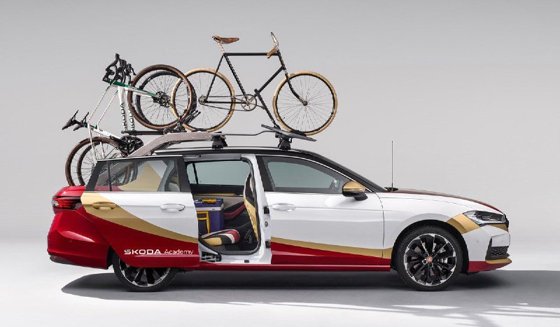 Skoda превратила новый Superb в пикап для велогонок 2