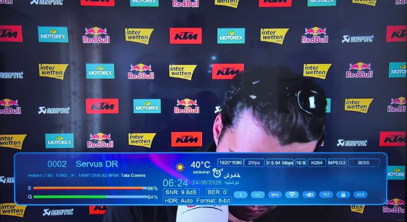 ماهواره استور: فید مسابقات موتور سواری موتو جی پی 📡 Eutelsat Hotbird 13B/13C/13G @ 13.0°E📶 10862 H 15000🆔 Servus DR🔑 CW: 44 4A 22 B0 2C