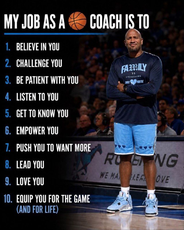 Basketball Trainer: 👇وظیفه من به عنوان مربی این است که...1⃣ به تو ایمان داشته باشم2⃣ تو را به چالش بکشم3⃣ با تو صبور باشم4⃣ به حرف‌ هایت گوش