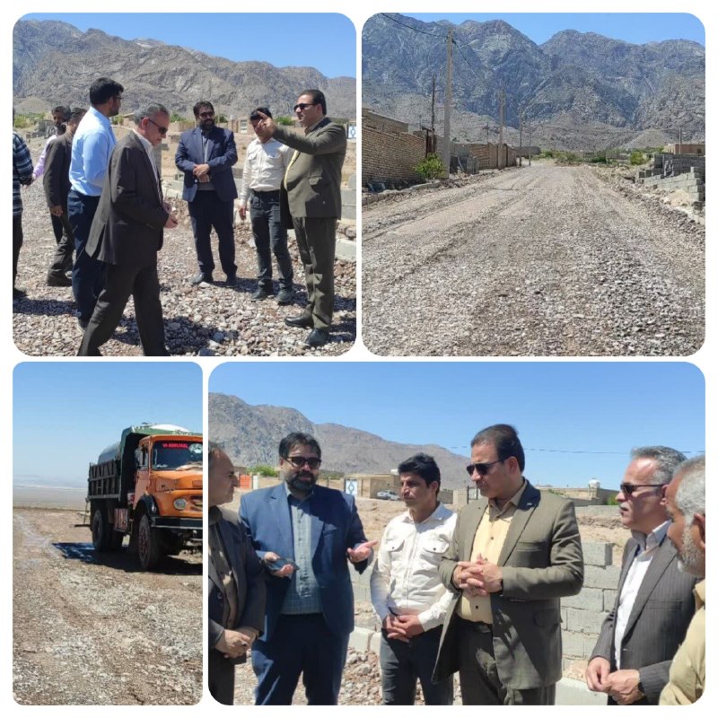 طبسیا 🌴: #هفته_دولتبازدید از اجرای پروژه زیرسازی معابر روستای مرغوب؛✅دکتر اشرفیان معاون استاندار و فرماندار ویژه شهرستان طبس در م
