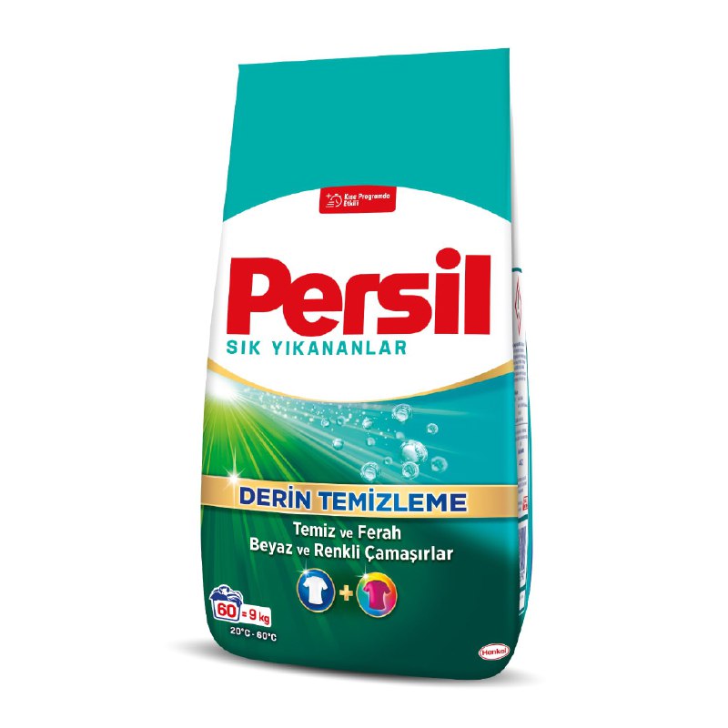 Persil Toz Sık Yıkananlar Çamaşır Deterjanı 9 Kilogram 60 Yıkama, Sık Yıkananlar 9kg