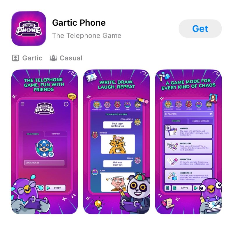 Gartic Phone вышел на мобильные устройства
