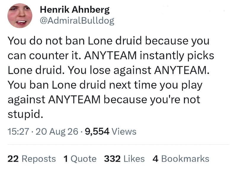 Dota2 Live: Bulldog is right.ترجمه Gemini:‏بالدوگ حق داره.تعداد آپ‌وت: 521مشاهده پست در Reddit#Dota2 #دوتا2@Dota2_Live | دوتا 2 لایو