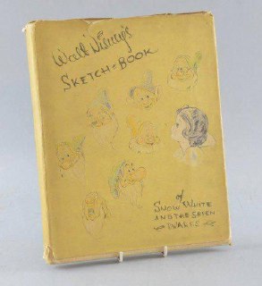 A book containing the first sketches by The Walt Disney Company for the animated film Snow White and the Seven Dwarfs. USA, 1938.Time Machine | Historical Photo
