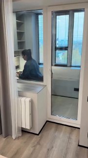 Балкон-кабинет с максимумом функционала Дизайн и ремонт Please open Telegram to view this post VIEW IN TELEGRAM - изображение 1 - telegram, view, балкон