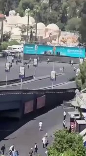 הרגע בו הפיצוץ התרחש בסביבת מלון ארבע העונות בדמשק, בו מתגורר נשיא צרפת עמנואל מקרון.