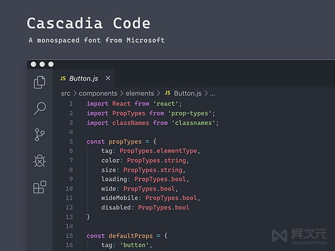 微软 Cascadia Code 编程字体 - 开源免费支持代码连字显示的开发和命令行专用字体