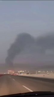 🚨Contemporary scenes of smoke rising over the Ghawar oil field in Saudi Arabia