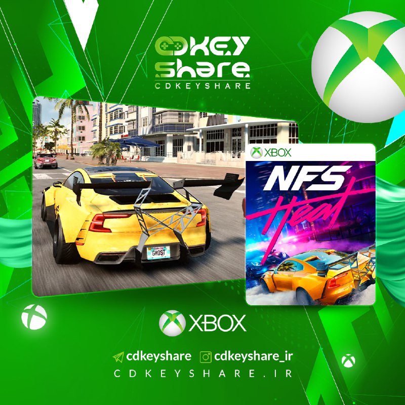 CDKeyShare.IR: 🆘 Need for Speed Heat #اورجینال_کنسول📱 پلتفرم = Xbox One|Series S/X💢نسخه Standard Edition :💢 نسخه: Deluxe Edition :🟩 ظرف