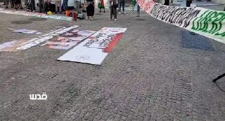הפגנה בעיר מילאנו באיטליה; בתמיכה בפלסטין ובדרישה להפסיק לחלוטין את התוקפנות נגד עזה.