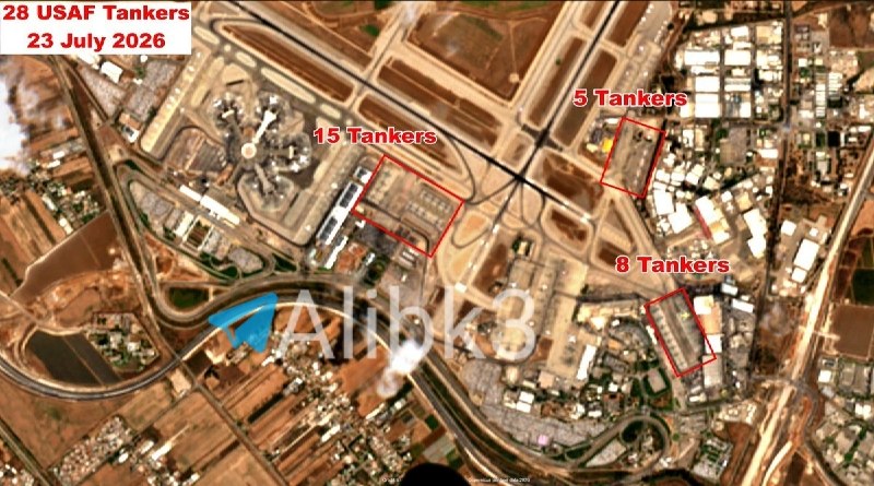 מספר מטוסי התדלוק האמריקאים בנתב"ג יורד באופן דרמטי, שכן היו כ-60 מטוסים בחודש מאי, אך כעת, יש רק כ-20 מטוסים.