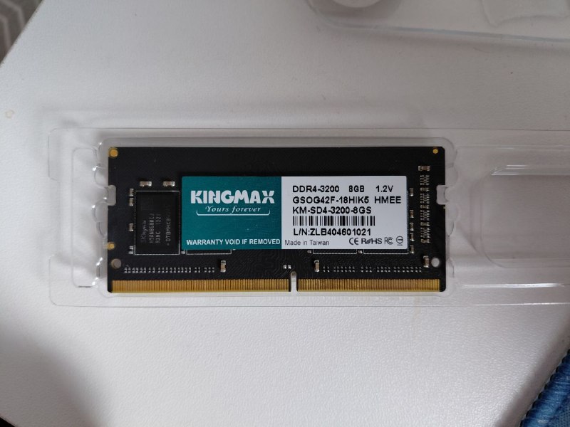 Продам оперативную память для ноутбука Kingmax DDR4-3200 8GB за 90 лари, в отличном состоянии — фото 1