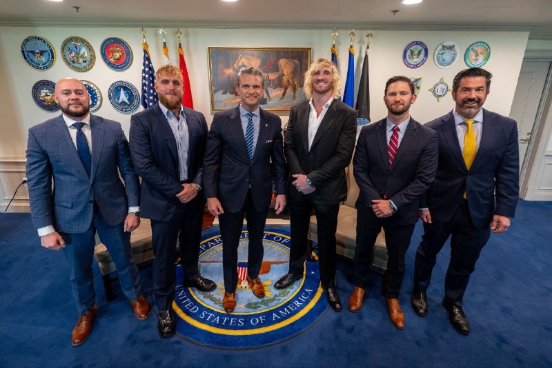 Secretary of Defense Pete Hegseth met with Jake and Logan Paul.