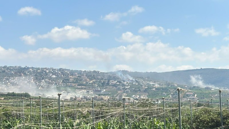 ארטילריה של הכיבוש מכוונת לעיר מנצורי, מדרום ללבנון