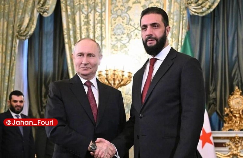 جهان بینالملل فوری🌍: کرملین از گفتوگوی تلفنی پوتین با الشرع خبر دادکاخ کرملین اعلام کرد:🔹ولادیمیر پوتین رئیس جمهور روسیه در گفتوگوی تلفنی ب